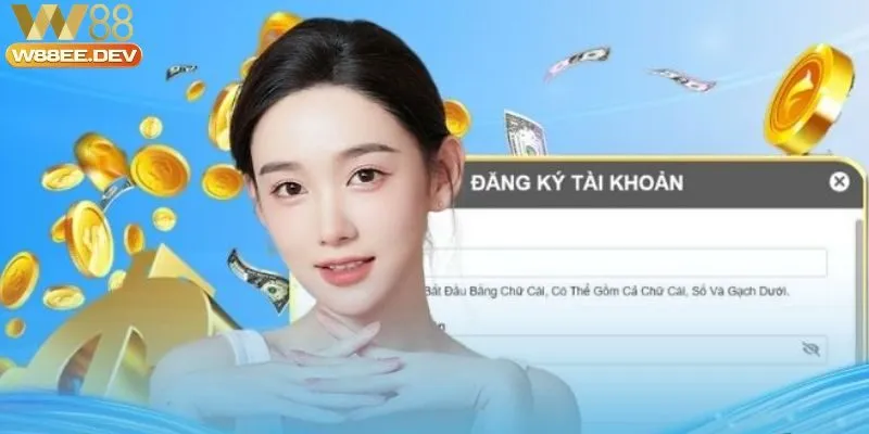 Đăng ký W88 1 Mở tài khoản đăng ký W88 cực kì dễ dàng
